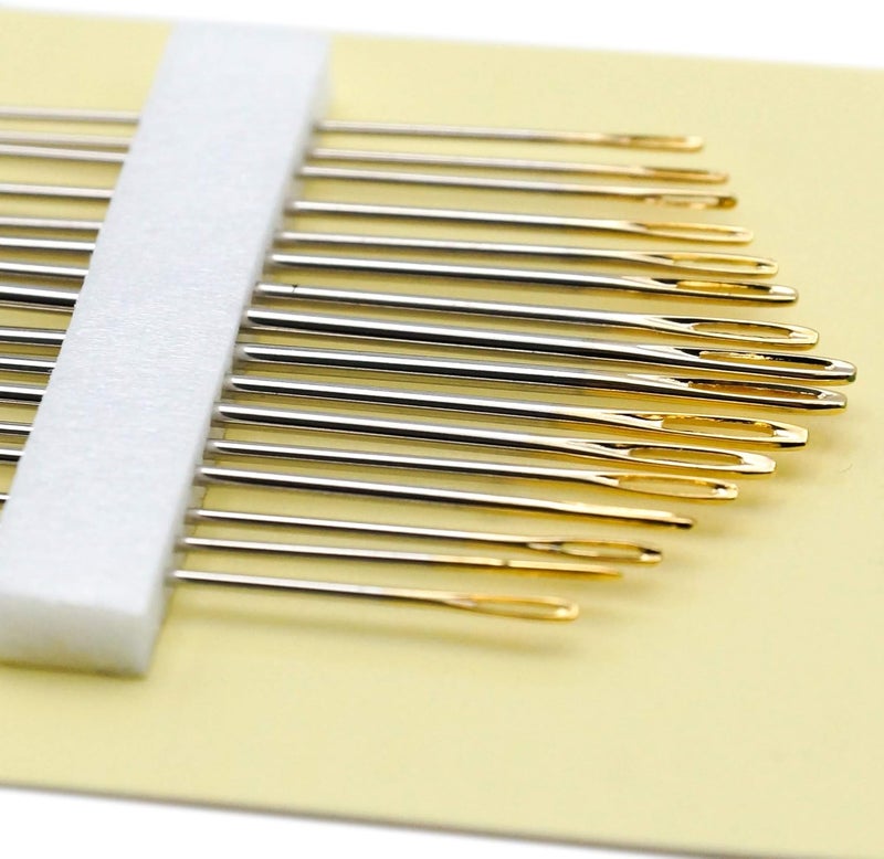 ã‚¯ãƒ­ãƒãƒ¼(Clover) Gold Eye Embroidery Needles Size 3-9 - 16 Pack - Image 3